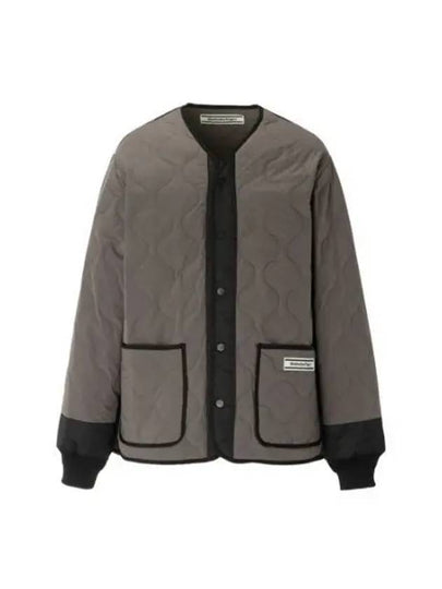 Graphic Logo Quilted Jacket Grey - ONITSUKA TIGER - BALAAN 2