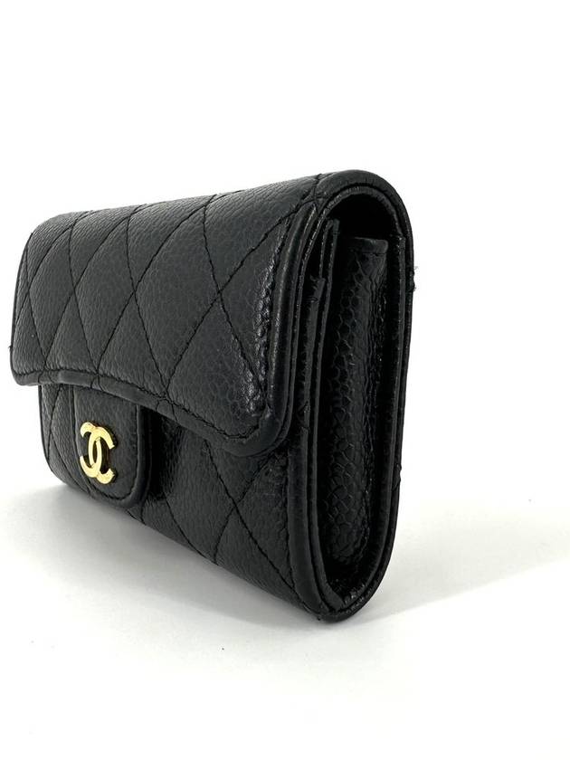 Classic caviar gold flap card wallet - CHANEL - BALAAN 4