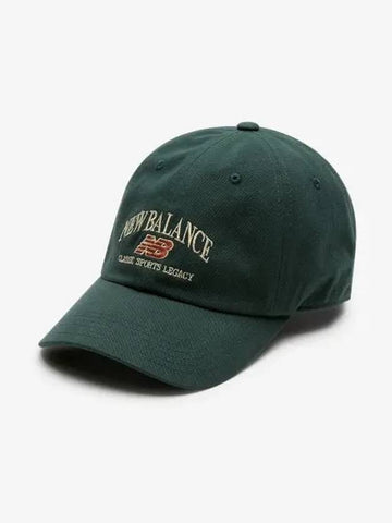 NBGDFS1111 Heritage arch graphic ball cap DARK GREEN - NEW BALANCE - BALAAN 1