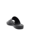 3D Logo Flat Slippers Black - SALVATORE FERRAGAMO - BALAAN 3