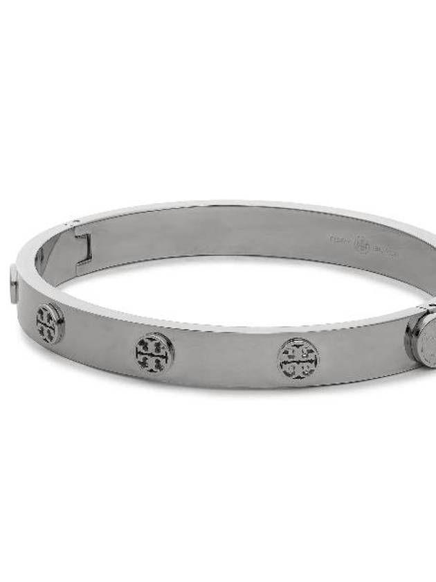 Miller Hinged Stud Bangle Bracelet Silver - TORY BURCH - BALAAN 5