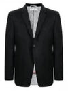 Super 120S Wool Twill Single Breasted Classic Jacket Black - THOM BROWNE - BALAAN 2