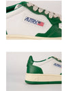 Women's Medalist Green Tab Leather Low Top Sneakers White - AUTRY - BALAAN 9