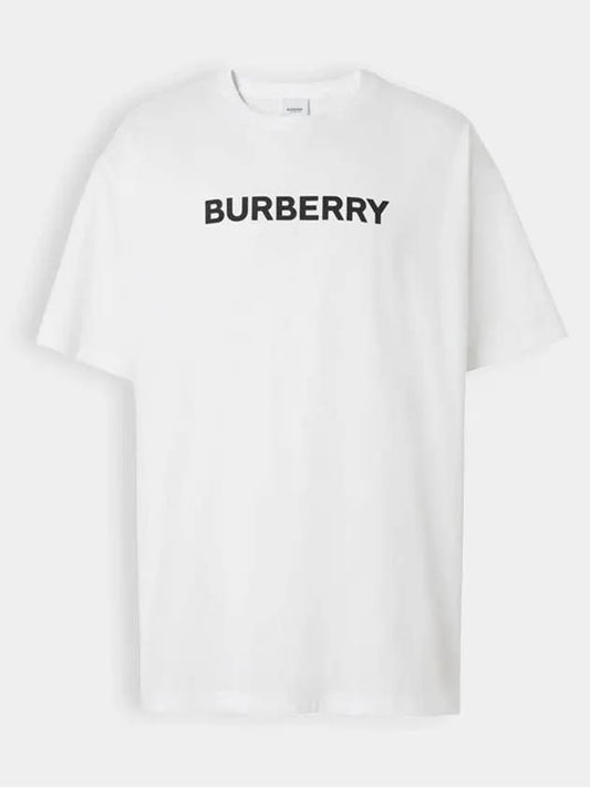 Logo Print Short Sleeve T-Shirt White - BURBERRY - BALAAN 2