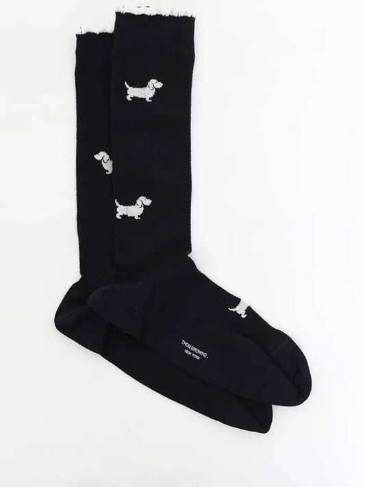 Hector Motif Scalloped Edge Socks Navy - THOM BROWNE - BALAAN 2