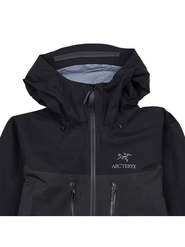 Alpha Embroidered Logo Hooded Jacket Black - ARC'TERYX - BALAAN 4