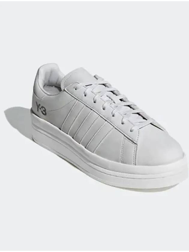 Hicho Leather Low Top Sneakers Grey - Y-3 - BALAAN 4