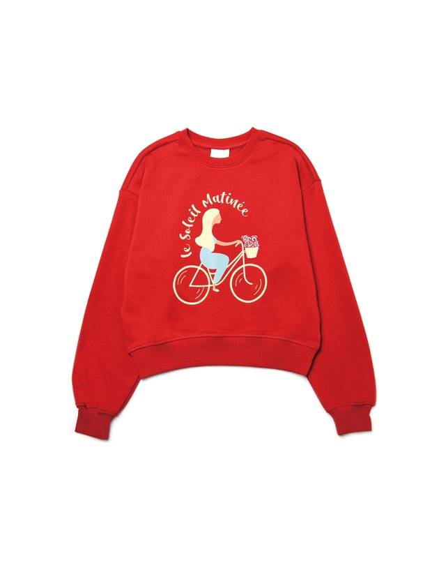 Fleece Options Bicycle Trip Sweat Shirts RED - LE SOLEIL MATINEE - BALAAN 2