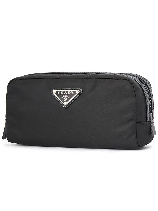 Re-Nylon Travel Pouch Clutch Bag Black - PRADA - BALAAN 3