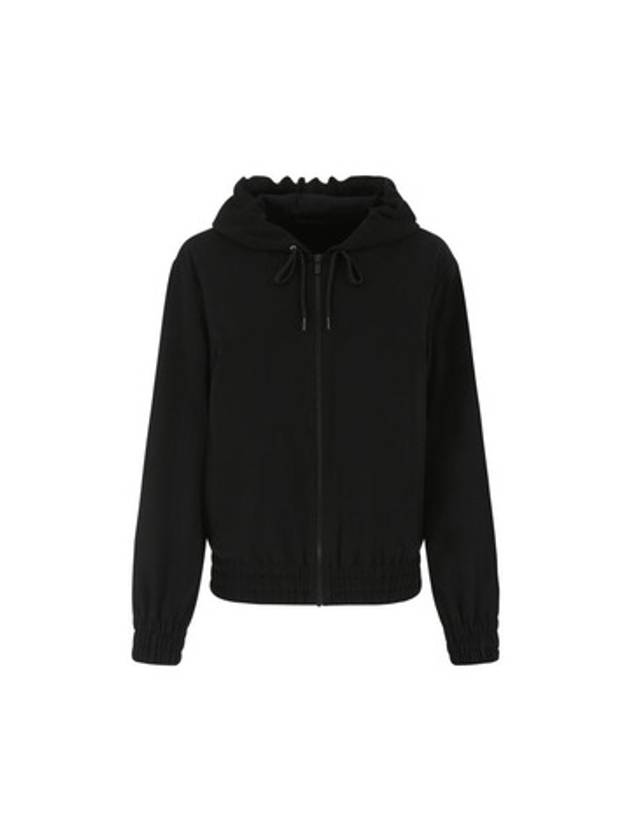 Women's Caddy Triacetate Zip-Up Hoodie Black - MIU MIU - BALAAN 1