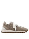 Chain Suede Low Top Sneakers Beige - BRUNELLO CUCINELLI - BALAAN 2