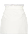 Women's Cotton Canvas Wrap H-Line Skirt White - GUCCI - BALAAN.