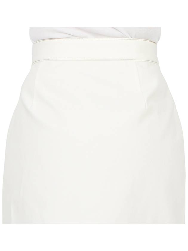 Women's Cotton Long A-Line Skirt White - GUCCI - BALAAN 8