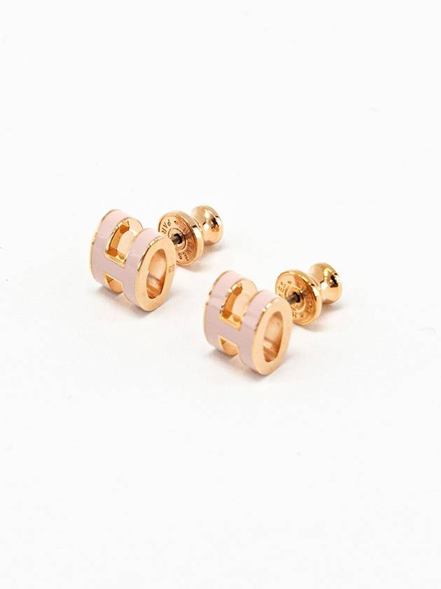 Mini Pop H Earrings Rose Gold - HERMES - BALAAN 4