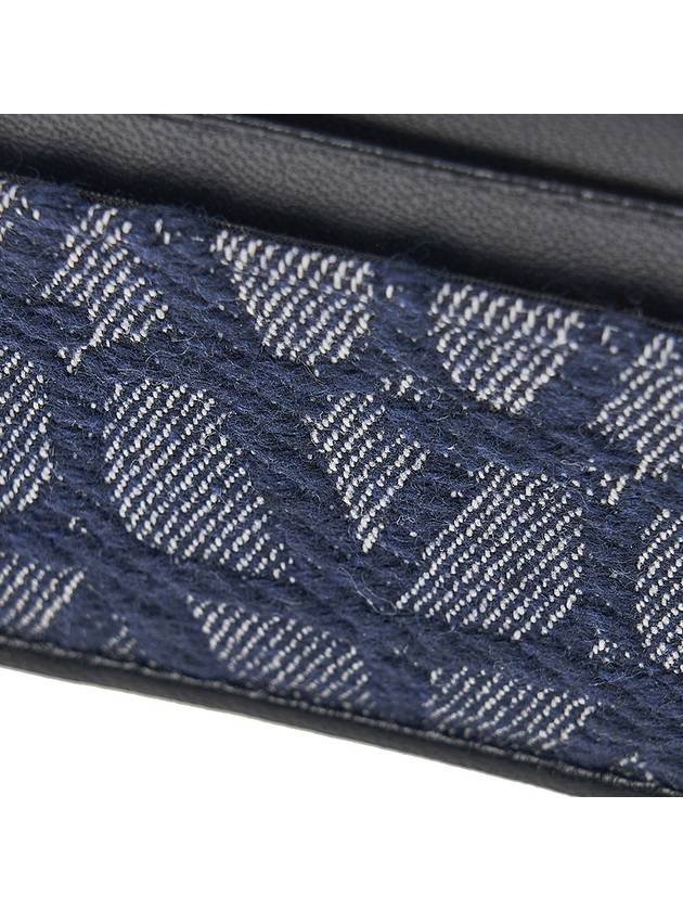 Toile Iconographe Jacquard Card Wallet Navy Black - VALENTINO - BALAAN 7