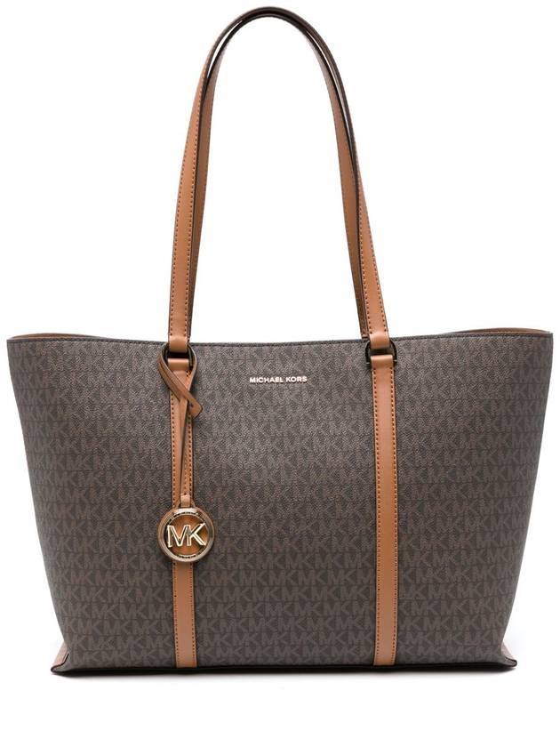 Logo Print Tote Bag Brown - MICHAEL KORS - BALAAN 2