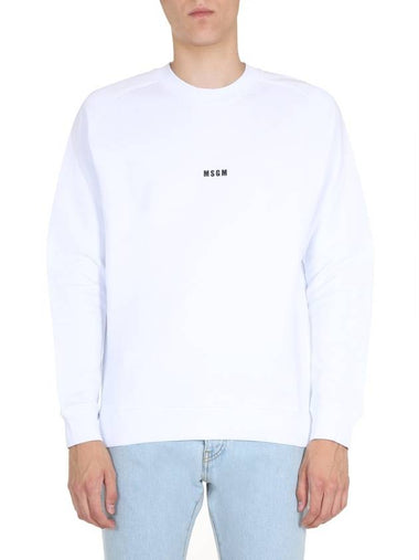 Logo Print Cotton Sweatshirt White - MSGM - BALAAN 1