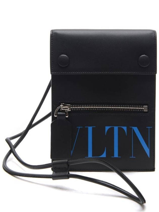 logo print strap pouch bag black - VALENTINO - BALAAN.