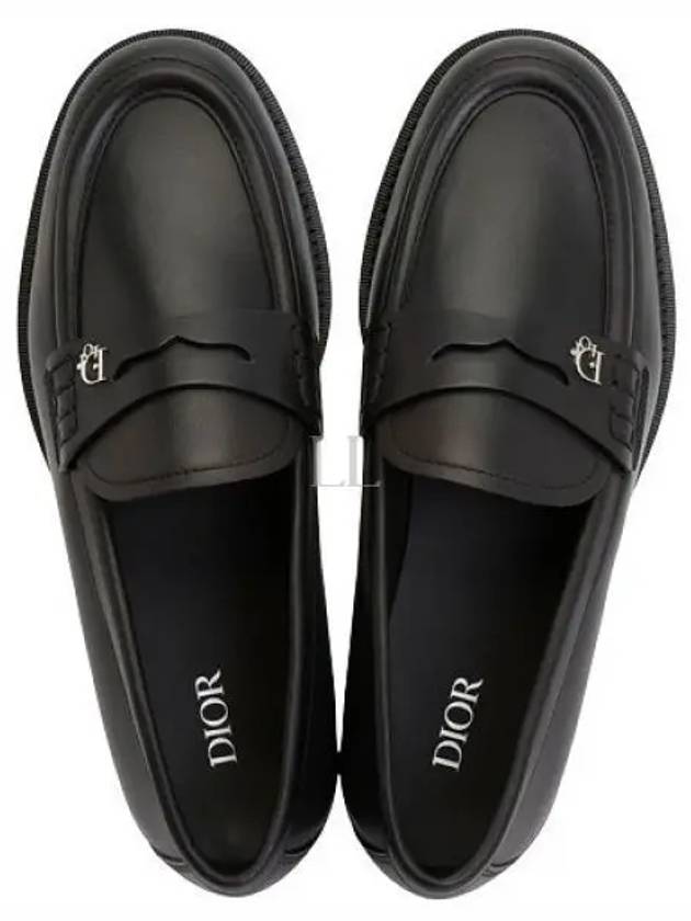 Granville Oblique Leather Loafer Black - DIOR - BALAAN 2