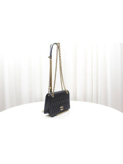 Matelasse Nappa Mini Chain Shoulder Bag Black 5BP065 - MIU MIU - BALAAN 2