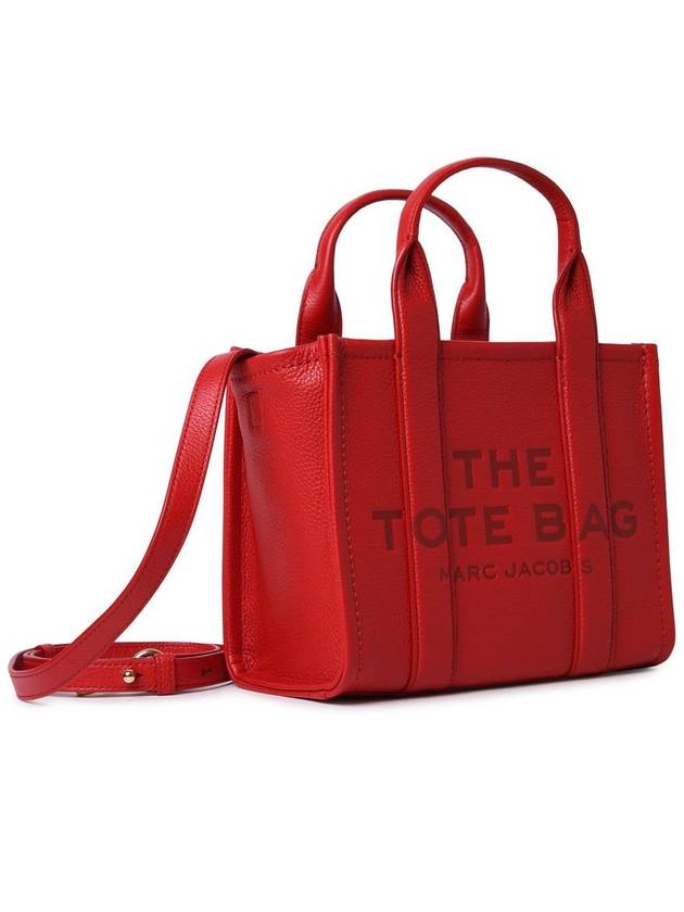 Small Leather Tote Bag Red - MARC JACOBS - BALAAN 3