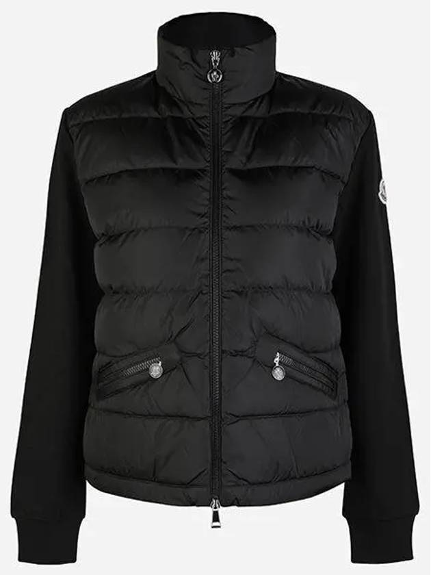 8G00003 89ALE 999 Women s Logo Padded Mix Jacket Black 1063858 - MONCLER - BALAAN 1