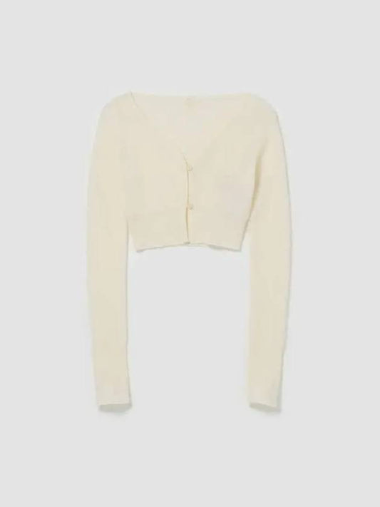 Le Alzou Cropped Cardigan White - JACQUEMUS - BALAAN 2