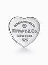 Return To Tiffany Heart Plate Tag Diamond Earrings Silver - TIFFANY & CO. - BALAAN 6