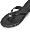 Capri Logo Plaque Flip Flops Black - TORY BURCH - BALAAN 8