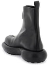 Square Toe Calf Leather Ankle Boots Black - JIL SANDER - BALAAN 3