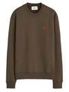 De Coeur Embossed Logo Crewneck Sweatshirt Brown - AMI - BALAAN 2