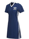 W Adicolor 3S pinstripe collar short sleeve dress IX5509 - ADIDAS - BALAAN 2