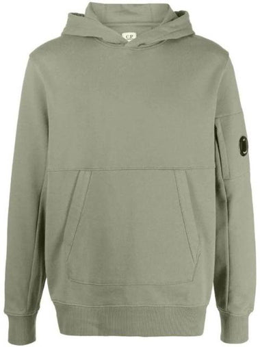 Logo Patch Drawstring Hoodie Green - CP COMPANY - BALAAN 1