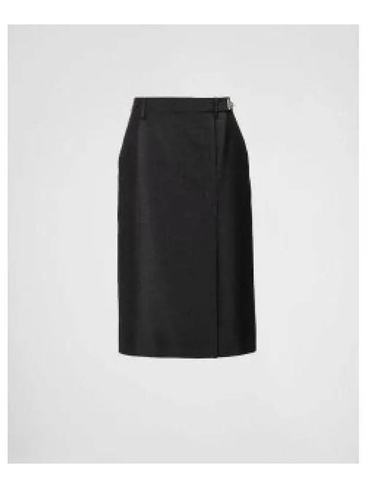 Kid Mohair Midi Skirt Black - PRADA - BALAAN 2