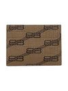 BB Monogram Card Wallet Brown - BALENCIAGA - BALAAN 3