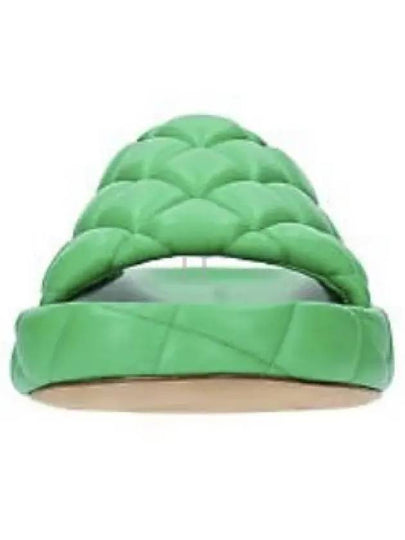 Quilted Leather Slippers Green - BOTTEGA VENETA - BALAAN 2