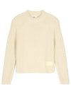 Logo Patch Label Knit Top Ivory - AMI - BALAAN 2