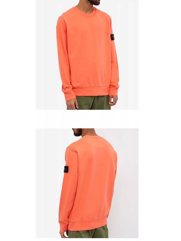 Wappen Patch Crew Neck Sweatshirt Orange - STONE ISLAND - BALAAN 6