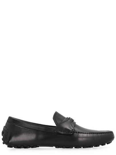 Gancini Leather Driving Shoes Black - SALVATORE FERRAGAMO - BALAAN 2