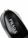 Chocolate Brushed Leather Loafers Black - PRADA - BALAAN 8