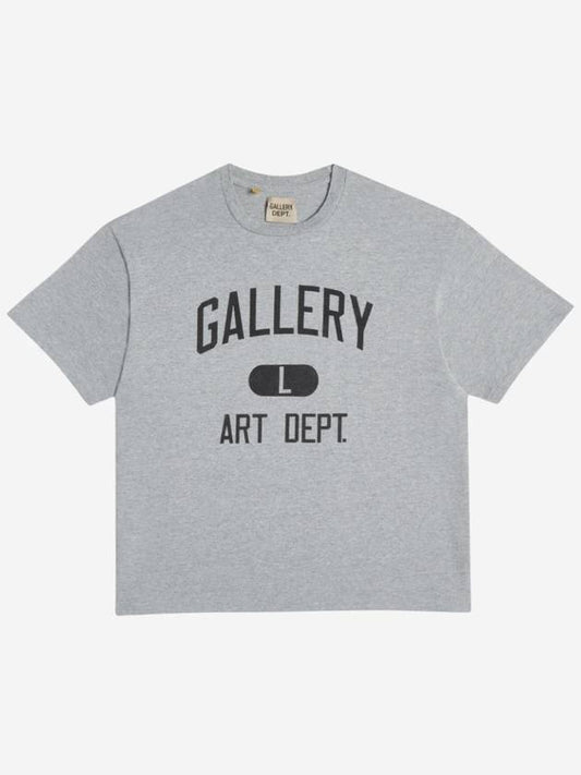 Art Dept Cotton Short Sleeve T-Shirt Grey - GALLERY DEPT. - BALAAN 2