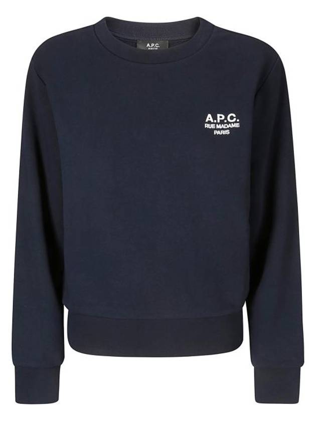 Rue Madame Cotton Sweatshirt Navy - A.P.C. - BALAAN 1