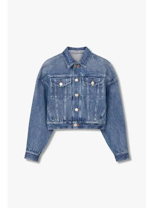 Seam line point trucker jacket indigo - ALEXANDER WANG - BALAAN 1