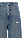 Leg Denim Cotton Wide Jeans Blue - MAISON MARGIELA - BALAAN 4