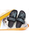 Hermes Chypre H Logo Calfskin Sandals Black - HERMES - BALAAN 4