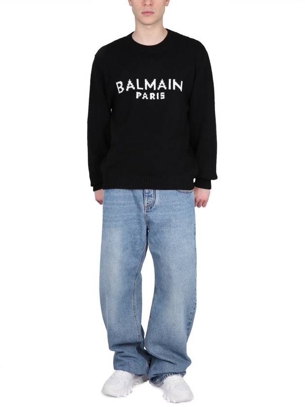 Logo Jersey Knit Top Black - BALMAIN - BALAAN 3