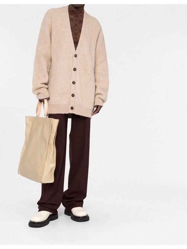 Stitch Alpaca Wool Knit Oversized Fit Cardigan Beige - MAISON MARGIELA - BALAAN 7