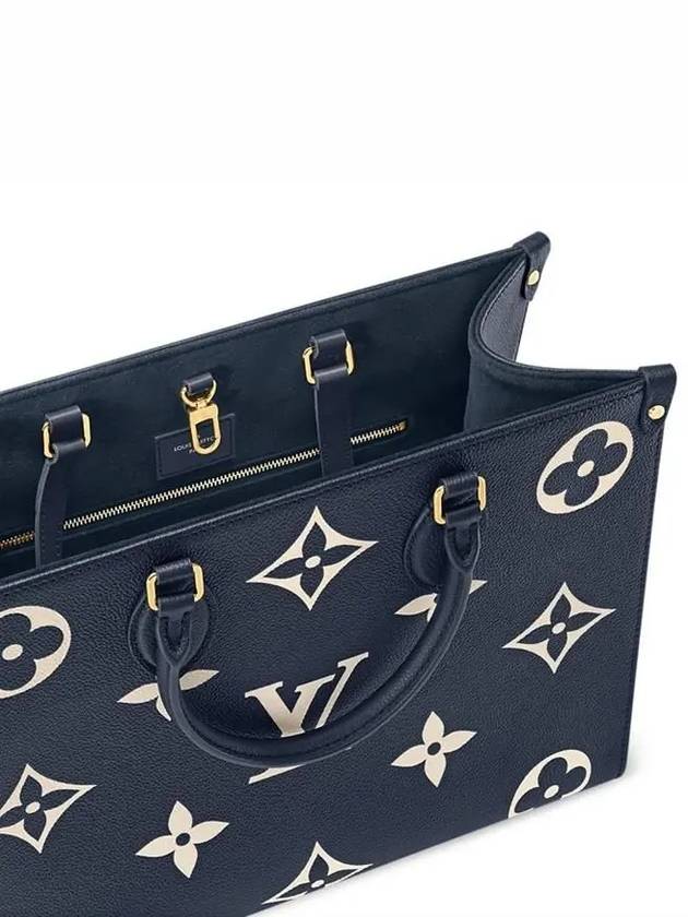 OnTheGo MM Monogram Empreinte Leather Tote Bag Navy - LOUIS VUITTON - BALAAN 6