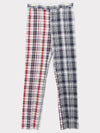 Men's Fun Mix Striped Plaid Low Rise Straight Pants - THOM BROWNE - BALAAN 2