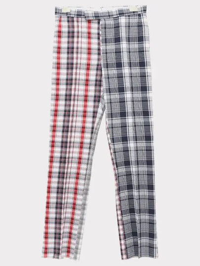 Men's Fun Mix Striped Plaid Low Rise Straight Pants - THOM BROWNE - BALAAN 2